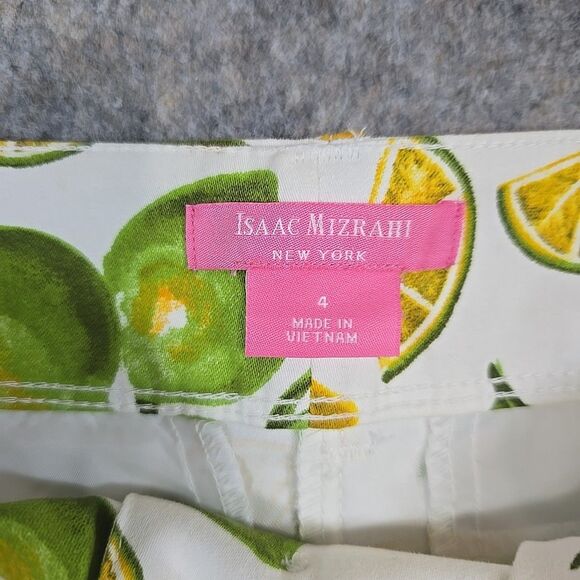 NWT Isaac Mizrahi Citrus Lemon and Limes Print Women's Shorts Size 4 Vacation - Picture 4 of 9